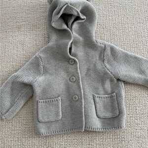 Baby Gap Soft Gray Knit Baby Sweater